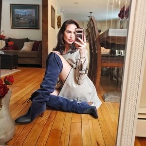 Chloé Blue Lagoon OTK Boots Suede & Leather WILL TRADE